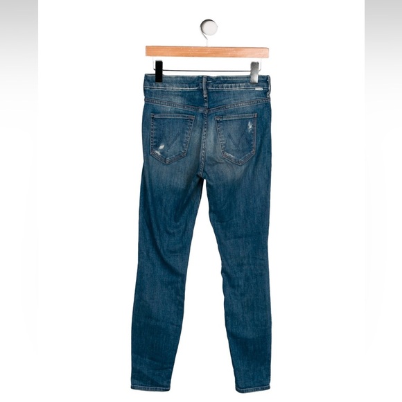 MOTHER Revolve High Waisted Looker Distressed Denim Jeans in High Five Size 27 - Picture 3 of 7
